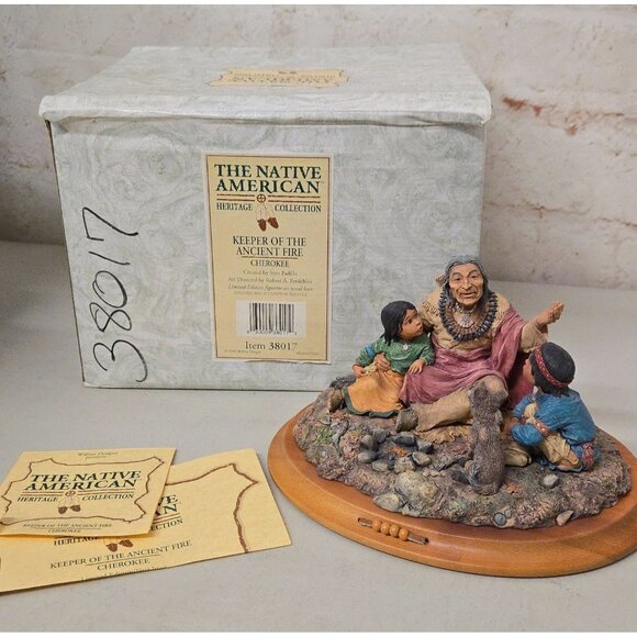 Native American Heritage Collection Keeper The Ancient Fire Cherokee Figurine - Picture 1 of 6